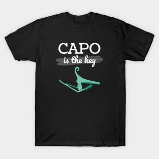 Capo is the Key Mint Green Capo Dark Theme T-Shirt